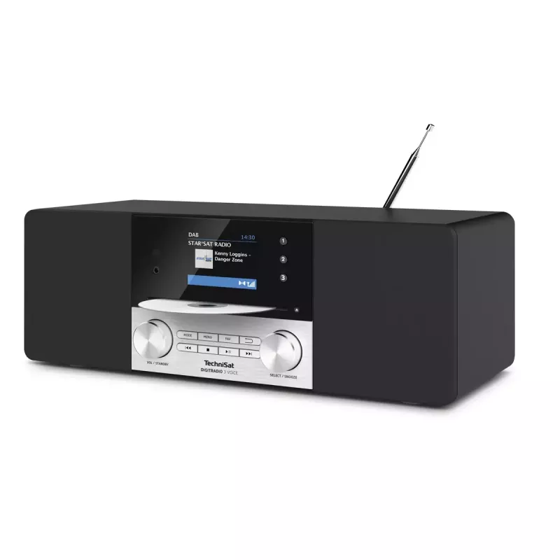 Radio cyfrowe TechniSat DIGITRADIO 3 VOICE Czarny Srebrny