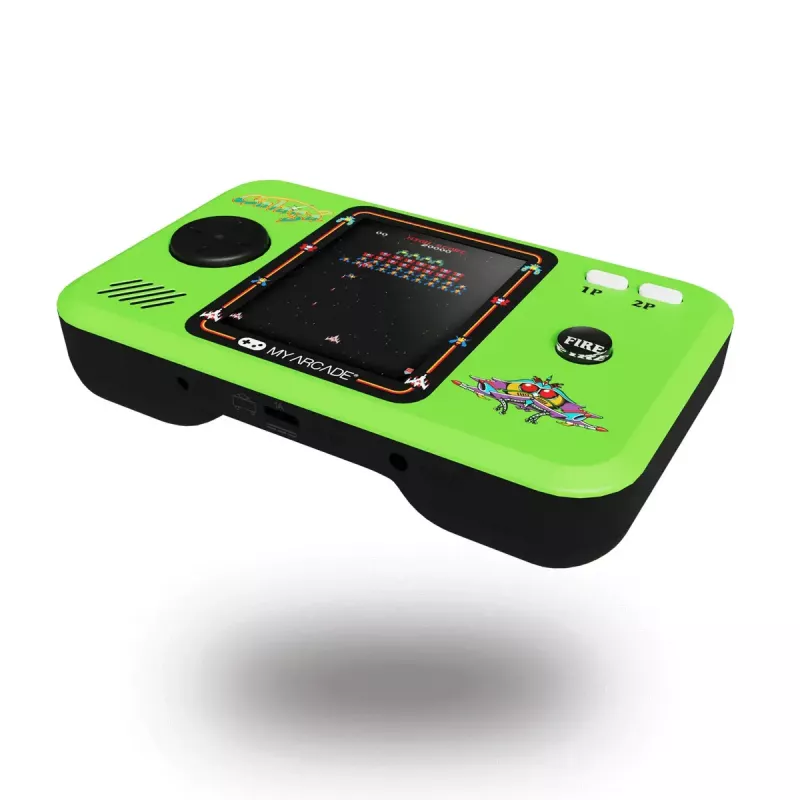 Przenośna konsola do gier keine Marke My Arcade GALAGA Pocket Player Pro — wyświetlacz 2,75 cala (6,98 cm), pad kierunkowy, 3,5 mm, USB/bateria AA