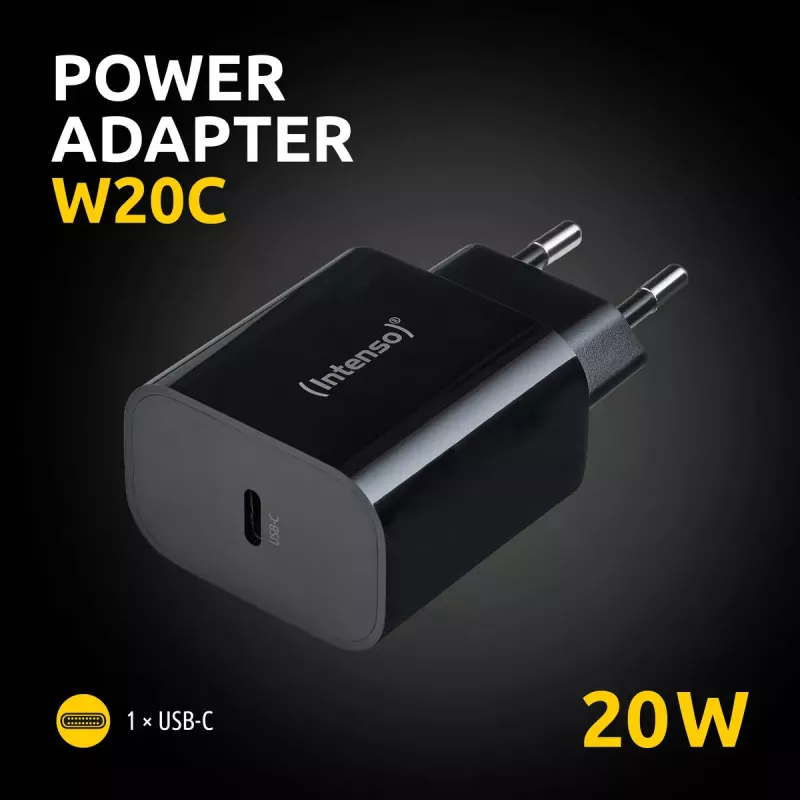 Zasilacz Intenso W20C 20W USB-C Czarny