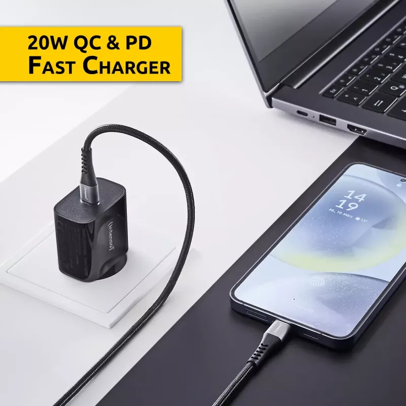 Zasilacz Intenso W20C 20W USB-C Czarny