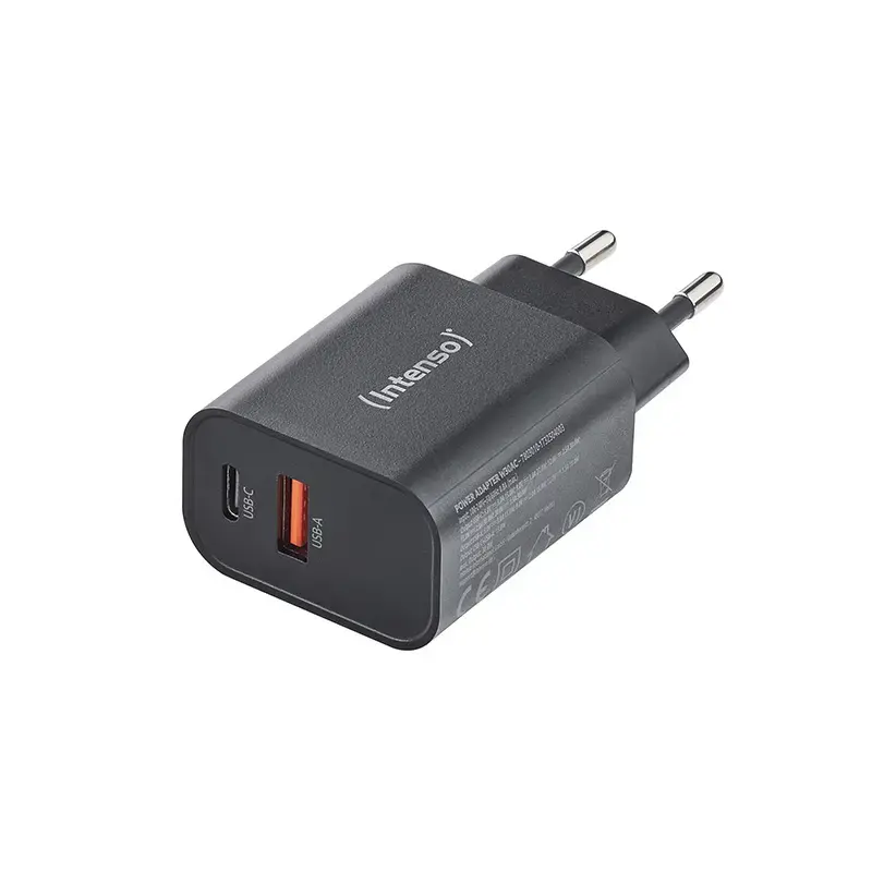 Zasilacz sieciowy Intenso W30AC 30W USB-A USB-C Czarny