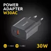 Zasilacz sieciowy Intenso W30AC 30W USB-A USB-C Czarny
