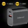 Zasilacz sieciowy Intenso W30AC 30W USB-A USB-C Czarny