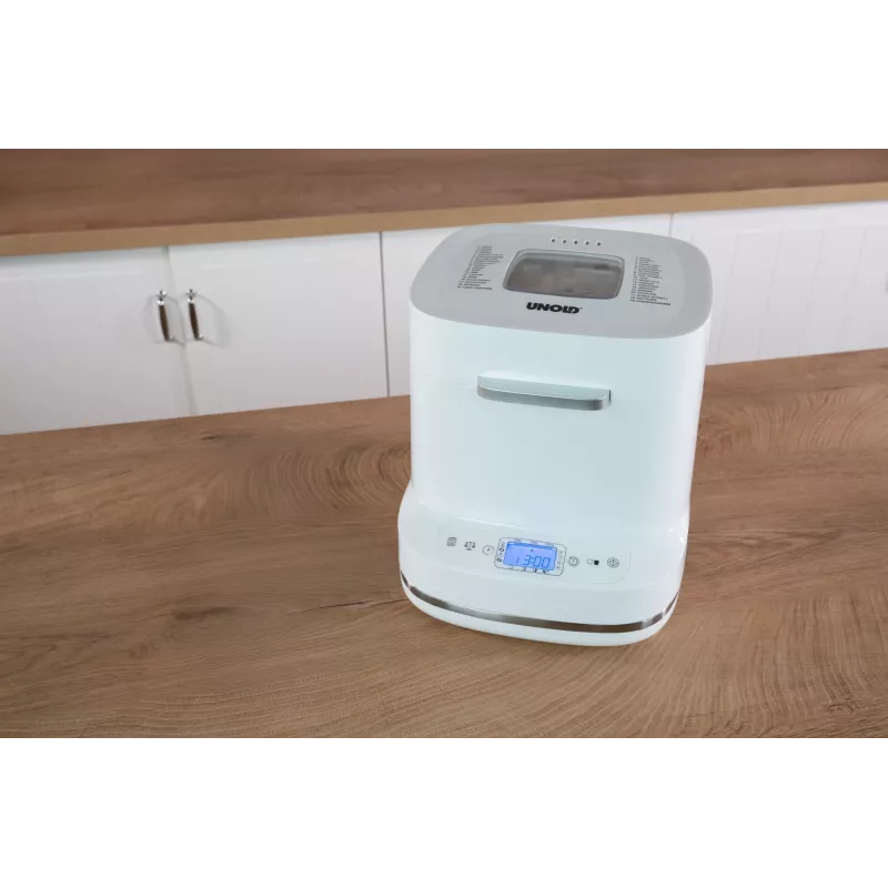 Wypiekacz do chleba Unold Esge Backmeister Bernd 68120 — 550 W, maks. bochenek 1 kg, biały, obudowa z tworzywa sztucznego