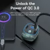 Ładowarka samochodowa Vention 3-portowa USB (USB-C + 2× USB-A) 30W/18W/5W Czarna
