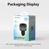Ładowarka samochodowa Vention 3-portowa USB (USB-C + 2× USB-A) 30W/18W/5W Czarna