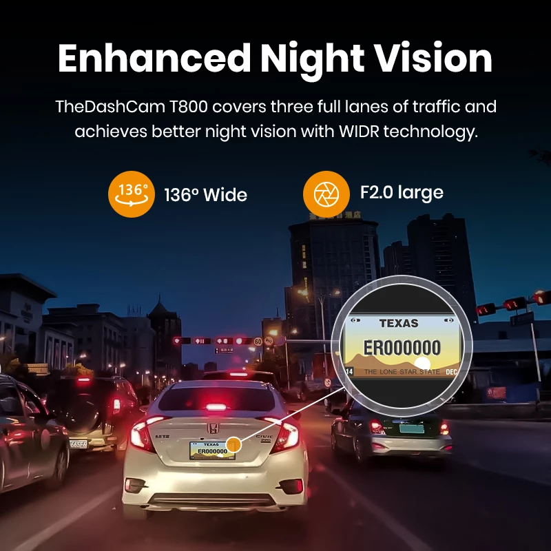 Imou T800 dashcam 4K Ultra HD Wi-Fi DC Czarny