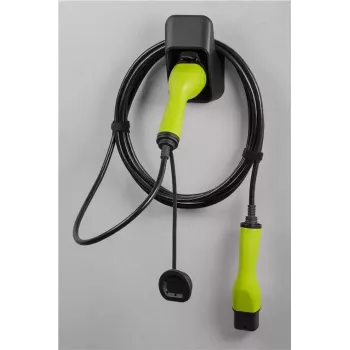 Uchwyt ścienny do kabla ładującego EV Type 2 GOOBAY RB61143 — czarny, zewnętrzny, 107×84×171 mm