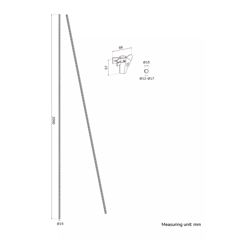 Osłona na kable Neomounts ADS06-140BL do kabli Ø15 mm, czarna
