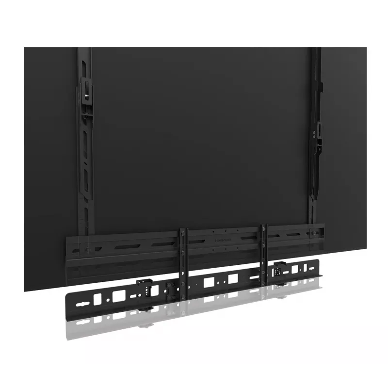 Uchwyt do videobaru Neomounts AV30-500BL do wyświetlaczy 43–110 cali — VESA do 600×400, maks. 10 kg, szerokość 900 mm