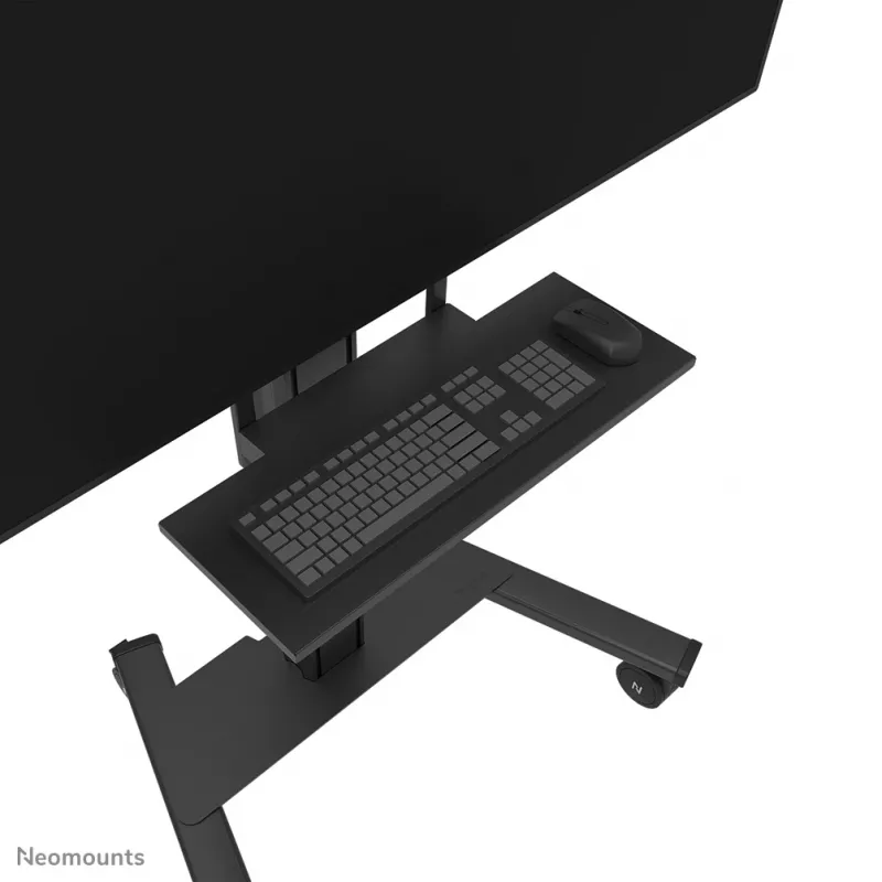 Zestaw półki na klawiaturę Neomounts AV40-500BL dla ekranów 43–110 cali, VESA do 600x400, maks. obciążenie 2.5 kg, 900×279×640 mm
