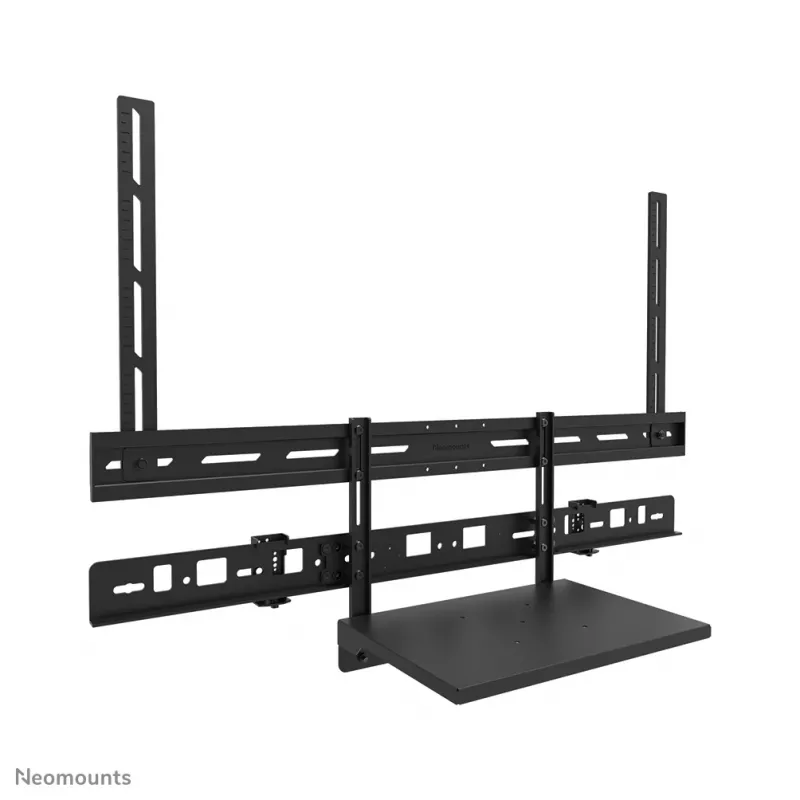 Zestaw półki na videobar i laptopa Neomounts AV60-500BL do wyświetlaczy 43–110 cali, VESA do 600x400, maks. obciążenie 8 kg, szerokość 900 mm