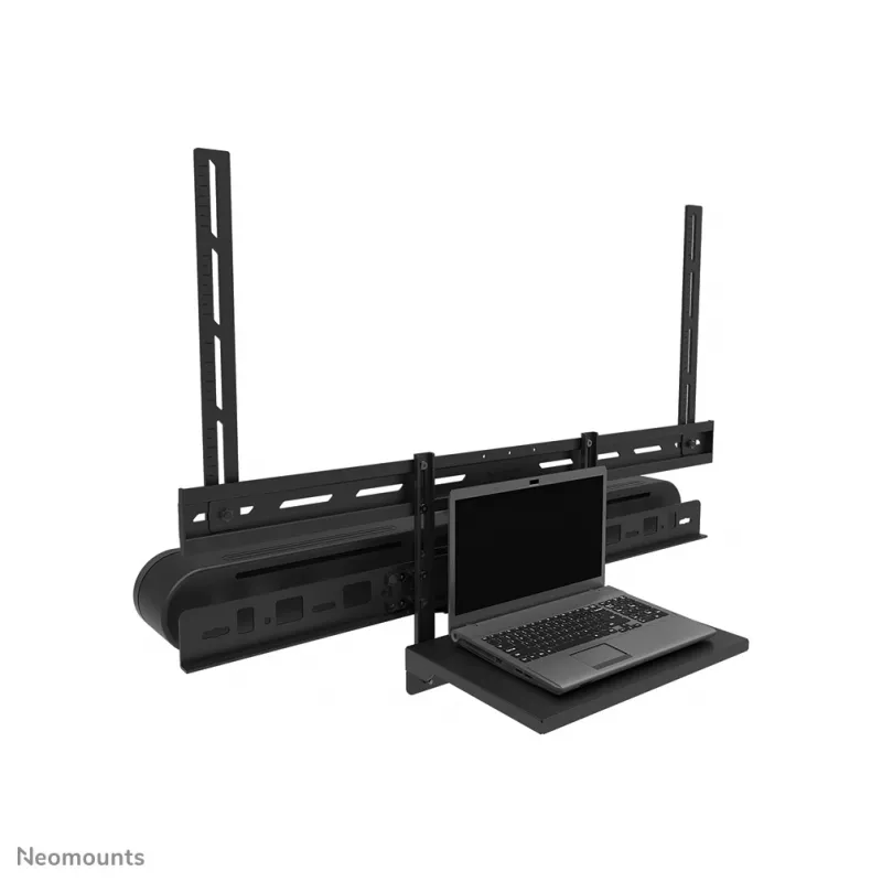 Zestaw półki na videobar i laptopa Neomounts AV60-500BL do wyświetlaczy 43–110 cali, VESA do 600x400, maks. obciążenie 8 kg, szerokość 900 mm