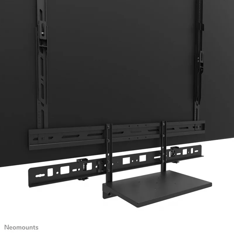 Zestaw półki na videobar i laptopa Neomounts AV60-500BL do wyświetlaczy 43–110 cali, VESA do 600x400, maks. obciążenie 8 kg, szerokość 900 mm