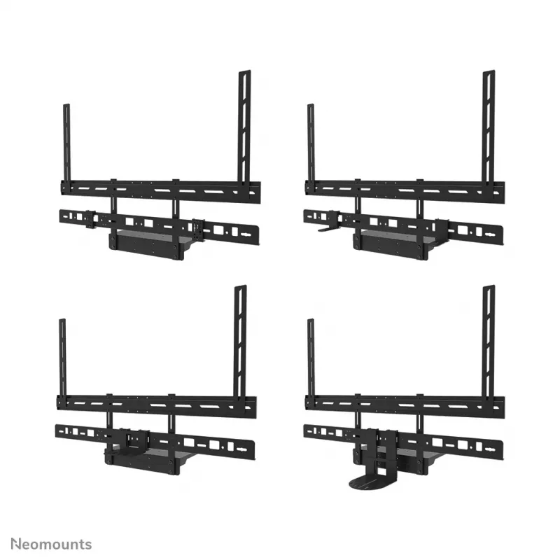 Zestaw półki na videobar i laptopa Neomounts AV60-500BL do wyświetlaczy 43–110 cali, VESA do 600x400, maks. obciążenie 8 kg, szerokość 900 mm