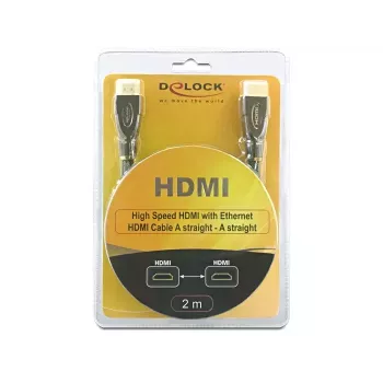 Kabel HDMI DeLOCK 2m AM/AM Czarny