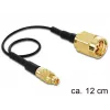 Kabel koncentryczny DeLOCK 88471 0,12 m MMCX SMA Złoty Czarny