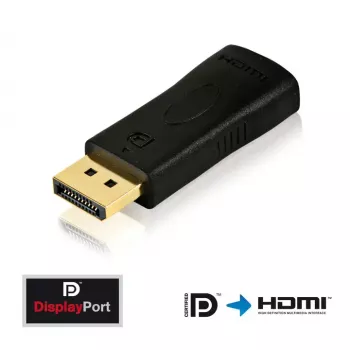 adapter kablowya DisplayPort na HDMI Innovation IT PI150 — DP na HDMI, złocone styki, czarny