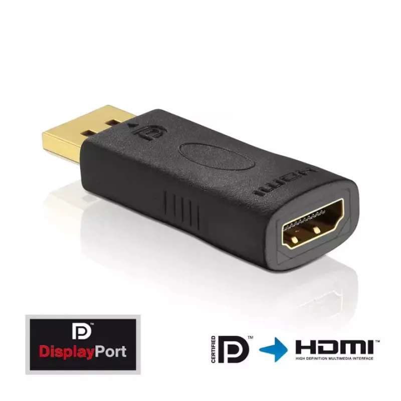 adapter kablowya DisplayPort na HDMI Innovation IT PI150 — DP na HDMI, złocone styki, czarny