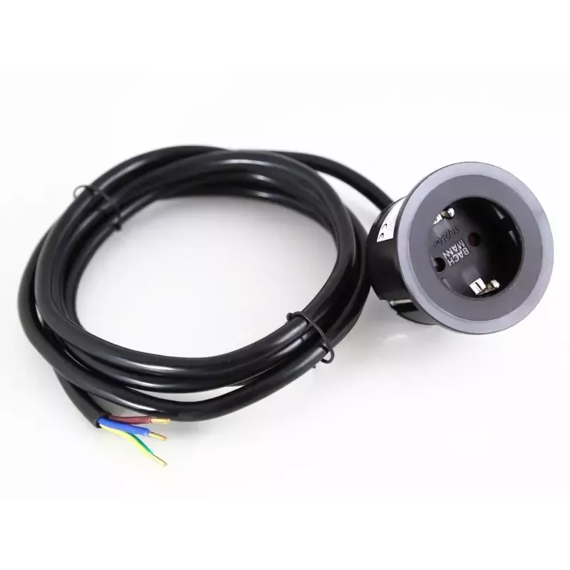 Gniazdo wtykowe Typ F Bachmann 926.001 Czarny