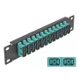 Panel krosowy światłowodowy DeLOCK 10 cali 12 portów SC Duplex aqua 1U czarny