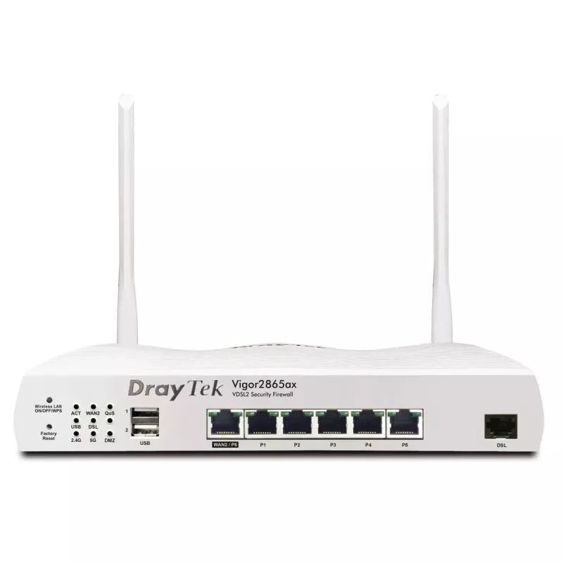 Router stołowy DrayTek Vigor 2865ax dwupasmowy Wi-Fi 6