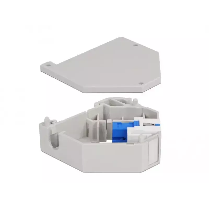 Moduł Keystone DELOCK 87164 — adapter SC-SC, kolory: niebieski/szary/biały, 60,1×59,4×21,6 mm