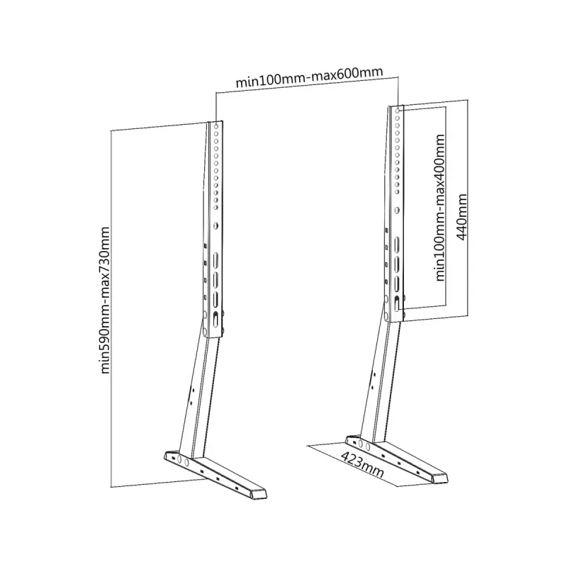 Uchwyt do monitora PureLink PM-TVS-02 Czarny 165,1 cm 35 kg