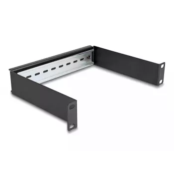 Szyna rack DeLOCK 10 cali DIN rail Panel 1U czarny Metal