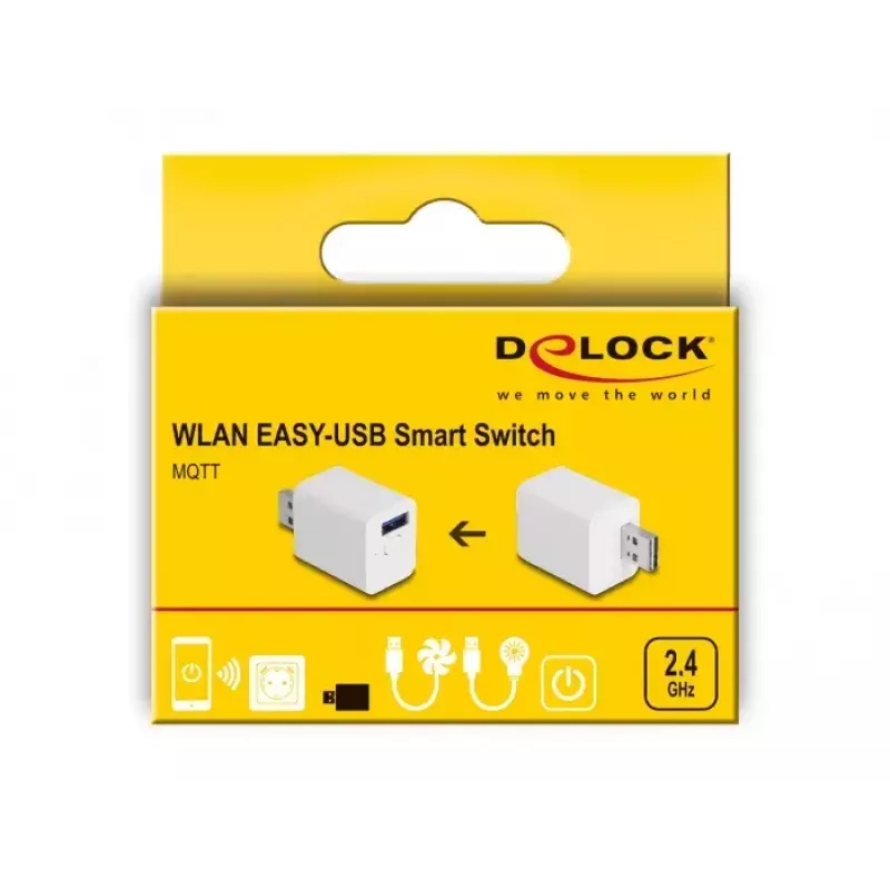 Smart Plug DeLOCK 11828 Wewnętrzny Wi-Fi 2A Biały