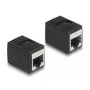 DeLOCK Adapter RJ45 jack to RJ45 jack Cat.6A Czarny