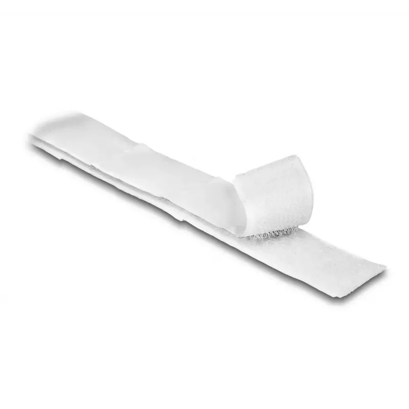DeLOCK Taśma rzepowa samoprzylepna L 5 m x S 20 mm biała