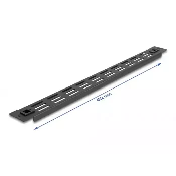 Wentylowany panel zaślepiający DeLOCK 19 cali 66985 Czarny Metal 1U
