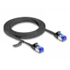 Kabel sieciowy DeLOCK RJ45 płaski kabel krosowy wtyk do wtyku kat.6A 2 m czarny