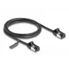 Kabel sieciowy DeLOCK RJ45 wtyk do wtyku kat.8.1 1 m czarny
