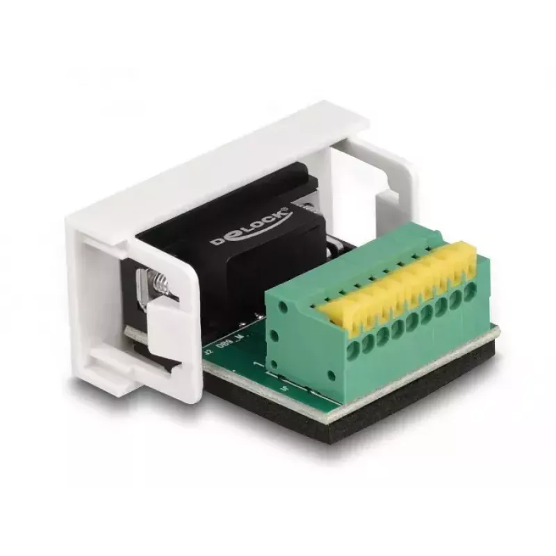 DeLOCK Easy 45 Moduł D-Sub 9 pin męski na listwę zaciskową 22,5 x 45 mm