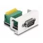 DeLOCK Easy 45 Moduł D-Sub 9 pin męski na listwę zaciskową 22,5 x 45 mm