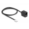 Kabel telefoniczny DeLOCK wtyk RJ11 na gniazdo RJ45 czarny 1 m