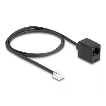 Kabel telefoniczny DeLOCK wtyk RJ11 na gniazdo RJ45 czarny 1 m