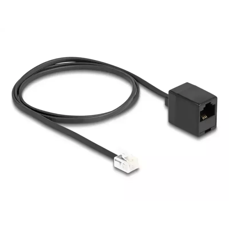 Kabel telefoniczny DeLOCK wtyk RJ11 na gniazdo RJ45 czarny 1 m