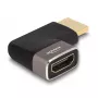 Adapter DeLOCK HDMI męski na żeński 90° skierowany w lewo 8K 60 Hz szary metalowy