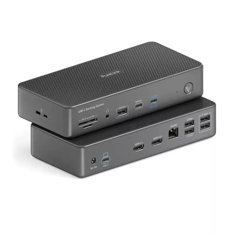 Stacja dokująca do laptopa PureLink VL-D200 przewodowa szara USB Power Delivery HDMI 2.0