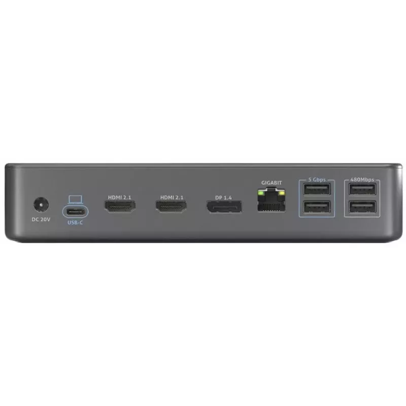 Stacja dokująca do laptopa PureLink VL-D220 przewodowa USB 3.2 Gen 2 Type-C szara