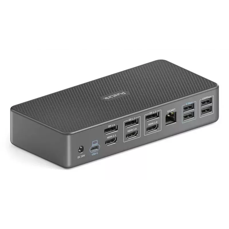 Stacja dokująca PureLink VL-D230DL USB 3.2 Gen 2 Type-C szary przewodowa