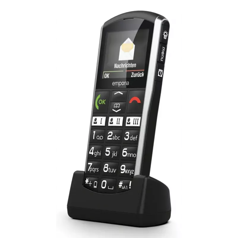 Smartphone Emporia SIMPLICITY-LTE 5,08 cm (2 cale) 1200 mAh Czarny, Srebrny