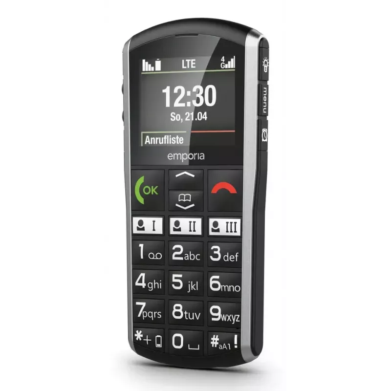 Smartphone Emporia SIMPLICITY-LTE 5,08 cm (2 cale) 1200 mAh Czarny, Srebrny