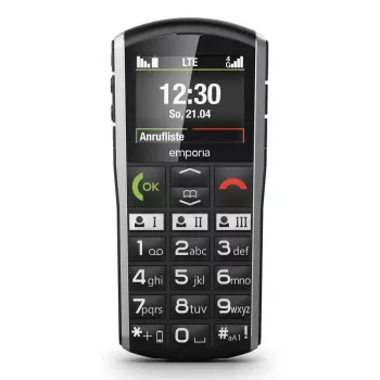 Smartphone Emporia SIMPLICITY-LTE 5,08 cm (2 cale) 1200 mAh Czarny, Srebrny
