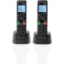 Telefon DECT Motorola DOT202 Twin bezprzewodowy zestaw słuchawkowy Identyfikacja rozmówcy Czarny