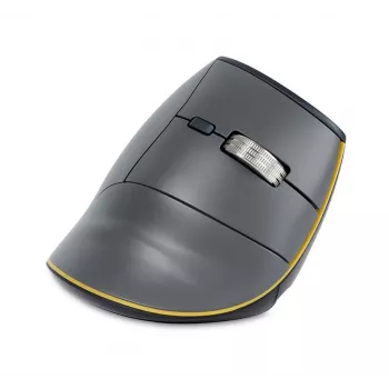 Mysz BakkerElkhuizen FastForward, praworęczna, konstrukcja pionowa, optyczna, RF Wireless + Bluetooth + USB Type-C, 500 DPI, szary