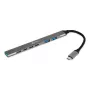 Hub USB-C 7 w 1 BakkerElkhuizen BNECHUB3A4C — 7 portów (USB 3.2 Gen1 A, USB 3.2 Gen1 C, USB 2.0), obudowa aluminiowa, szary/czarny